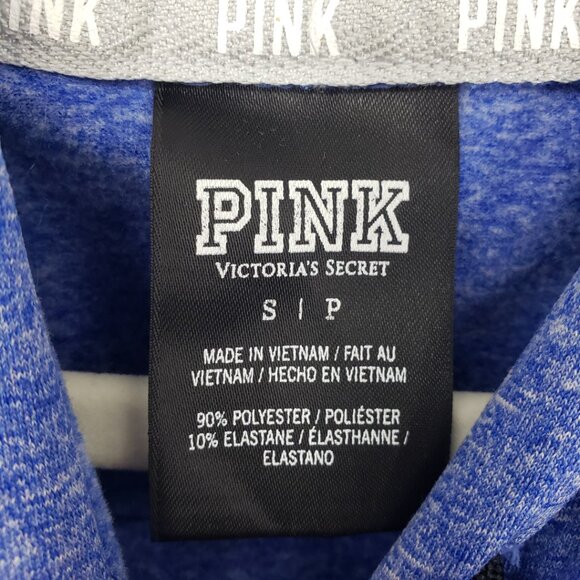 3/$25 Pink Victoria's Secret Hooded Long Sleeve Active Top S Hoodie Workout Blue - Picture 3 of 8